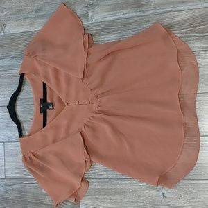 BOGO!! H&M Rust Flowy Blouse Size 2